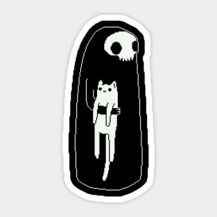 Cat Ghost Besties! - Pixelart Sticker